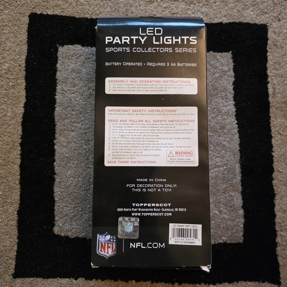 NFL Sports Collectors Series LED Party Lights - Blue and White